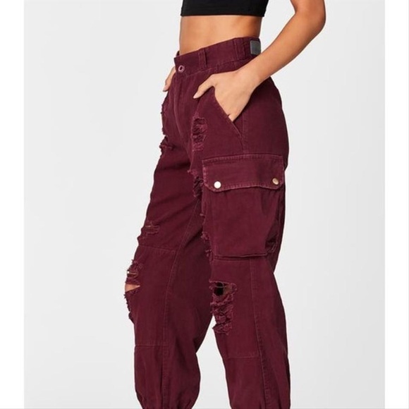 SIZE 2 LF BAGGY CARGO JEANS - Picture 2 of 2